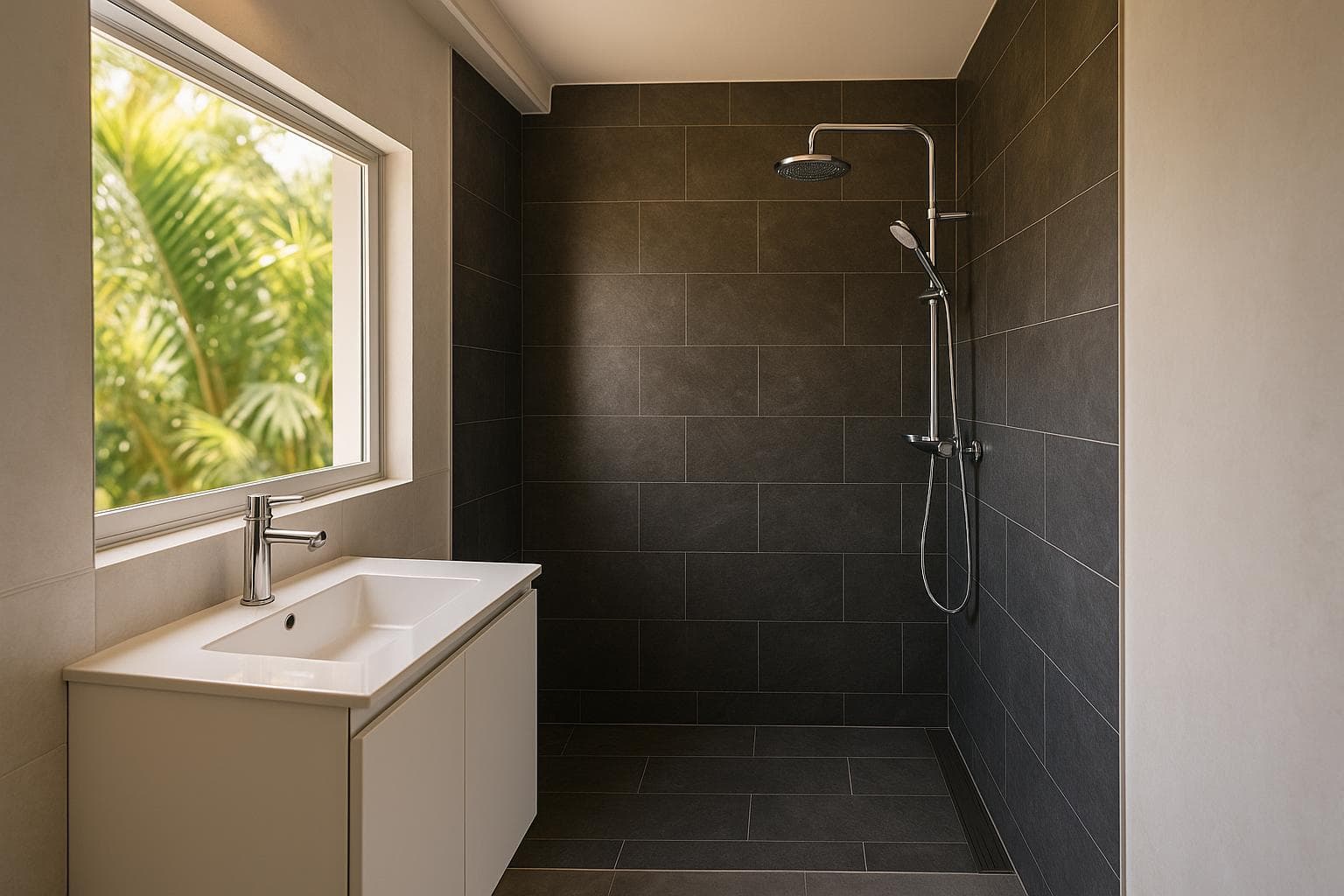 Plombier Réunion Service — salle de bain rénovée à La Réunion